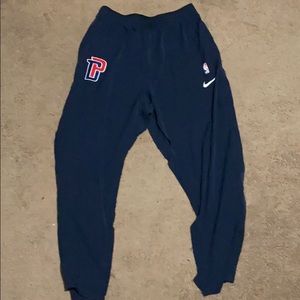 Authentic Game Worn Pistons Warm Up Pants 2019